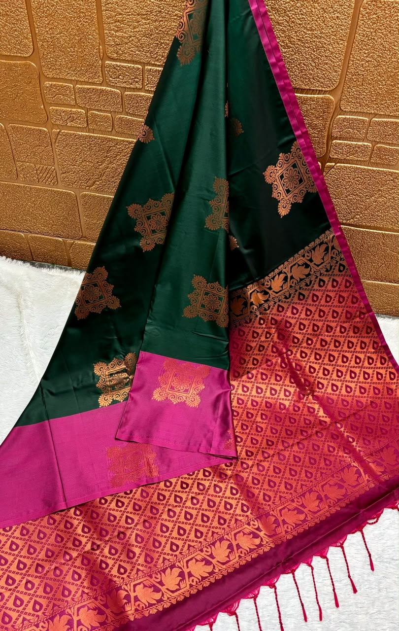 Kanchipuram Elite Silk Grand Contrast Pallu Saree